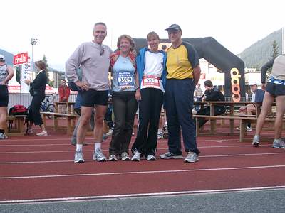 20. Swiss Alpine Davos - Achim, Heike, Marianne, Klaus (v.r.n.l.)