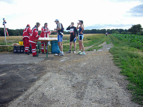 Verpflegungsstand beim km 24,8