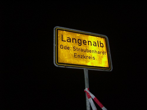 Ortsschild Langenalb