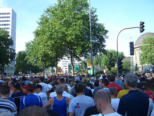 Startblock orange Kln Marathon 2006