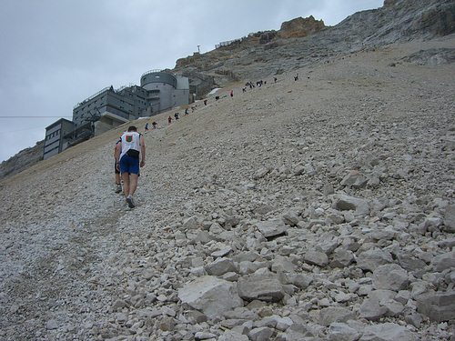 6. Zugspitz-Extremberglauf: Geröllfeld