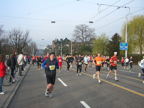 Zrich Marathon bei km 2