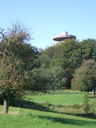 Der Wasserturm der Bergwald-Siedlung