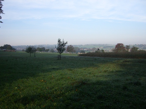 Blick zum Funkturm Grünwettersbach und zur Pappelallee